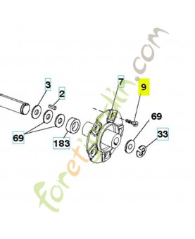 Boulon de moyeu 596218701 husqvarna