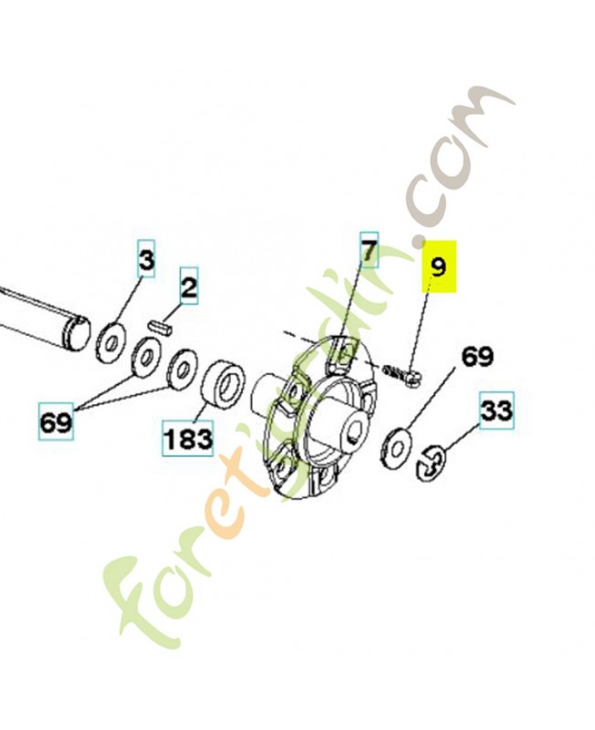 Boulon de moyeu 596218701 husqvarna Boulon de moyeu 596218701 husqvarna