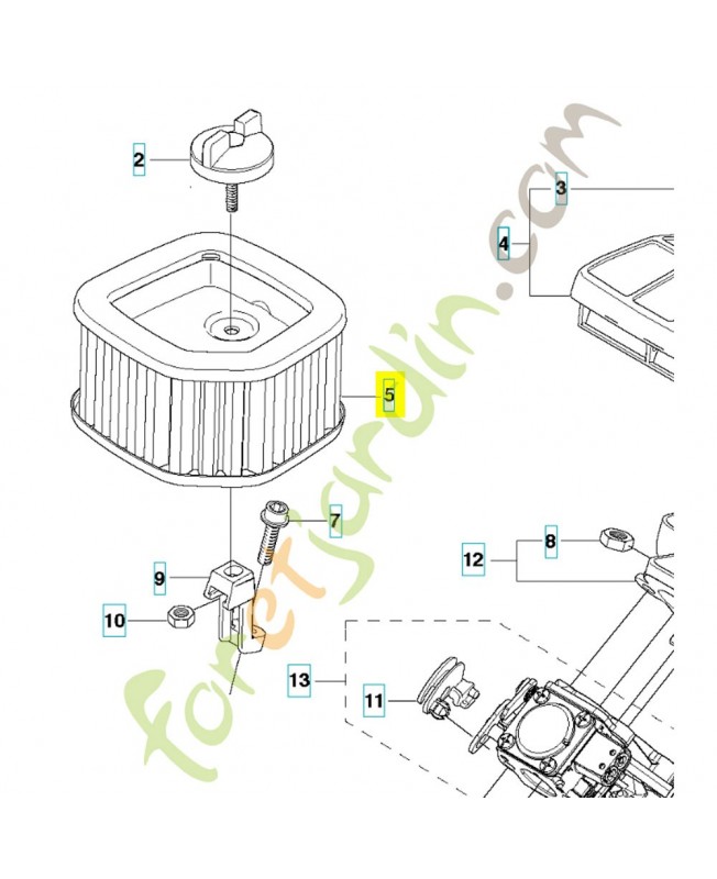 Filtre à air référence 537207501