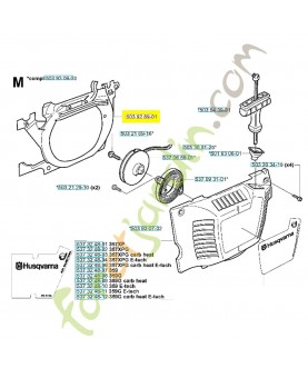 Plaque 503928901. Pièce de rechange Husqvarna