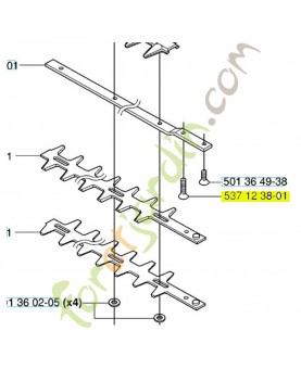 Vis 537123801. Pièce de rechange Husqvarna