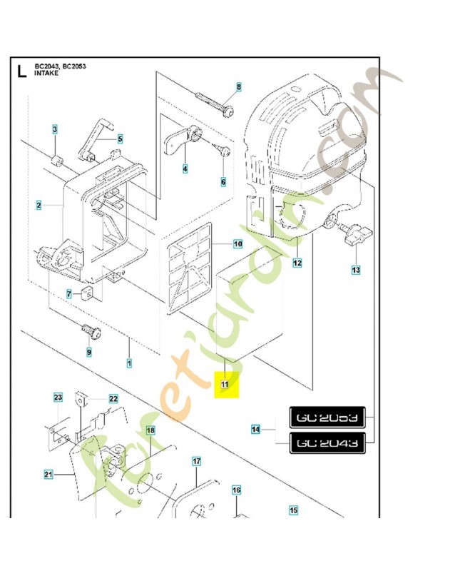 filtre 523109601- Pièce de détachée Husqvarna