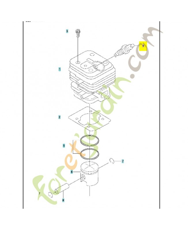 Bougie d'allumage 523103801. Pièce de rechange Husqvarna