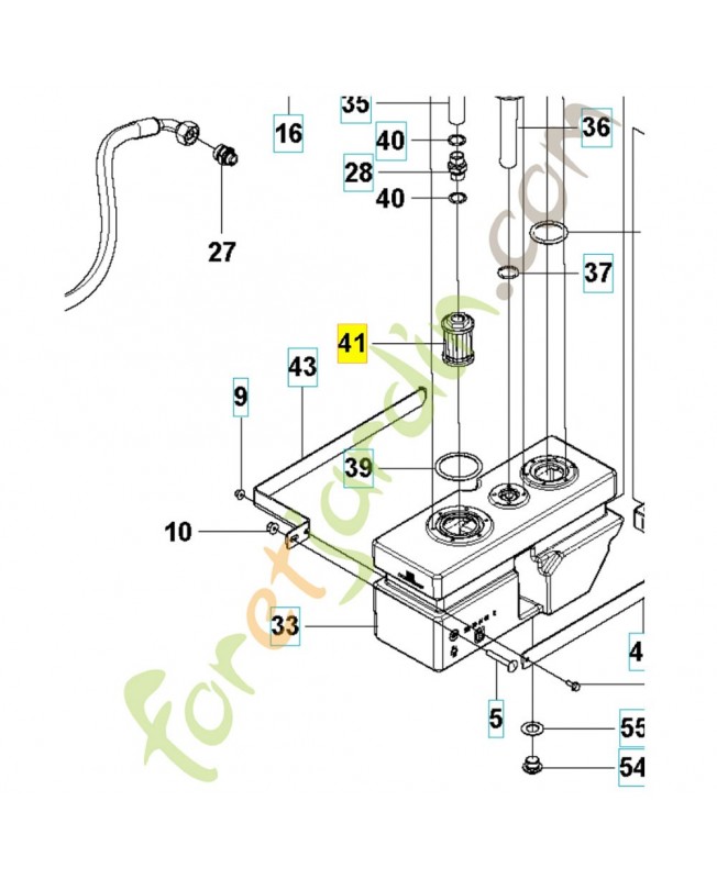 Filtre 544001901. Pièce de rechange Husqvarna