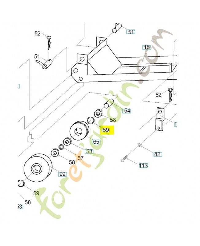Piece d'espacement 531005198. Pièce de rechange Husqvarna Piece d'espacement 531005198. Pièce de rechange Husqvarna