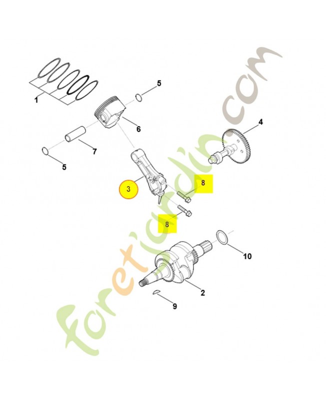 Bielle 0004-030-1202. Pièce détachée Stihl / Vicking Bielle 0004-030-1202. Pièce détachée Stihl / Vicking