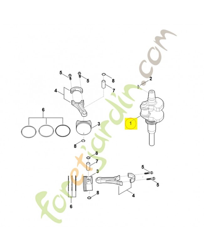 Vilebrequin 0004-031-0500. Pièce détachée Stihl / Vicking Vilebrequin 0004-031-0500. Pièce détachée Stihl / Vicking