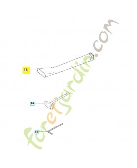 Tube de soufflage 537282101. Pièce de rechange Husqvarna