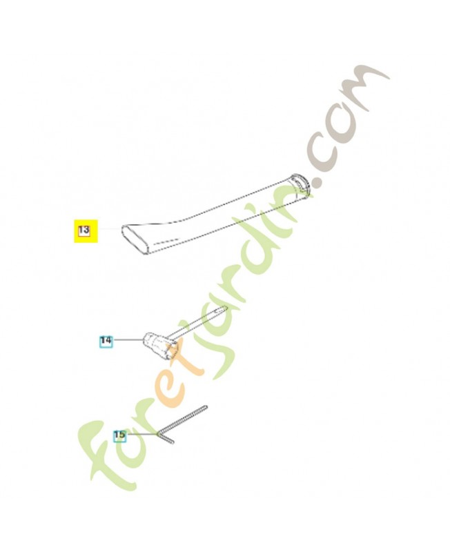 Tube de soufflage 537282101. Pièce de rechange Husqvarna