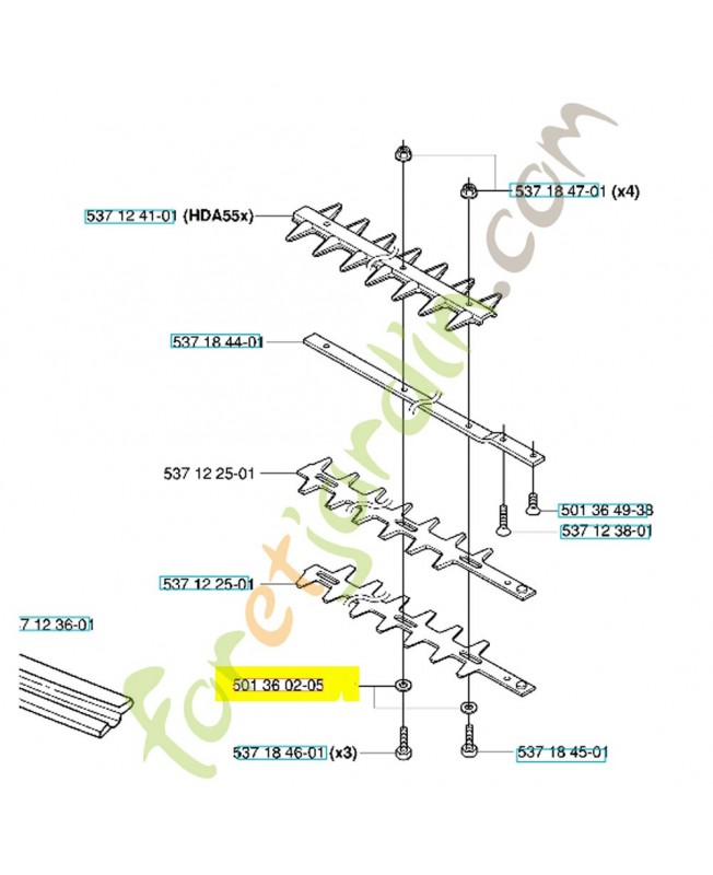Rondelle 501360205. Pièce de rechange Husqvarna