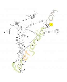 Cable de commande des gaz  6241-180-1105. Pièce de rechange Sithl / Vicking