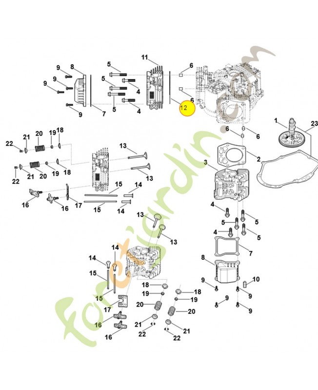 Joint de culasse 0004-029-2502. Pièce détachée Stihl / Vicking