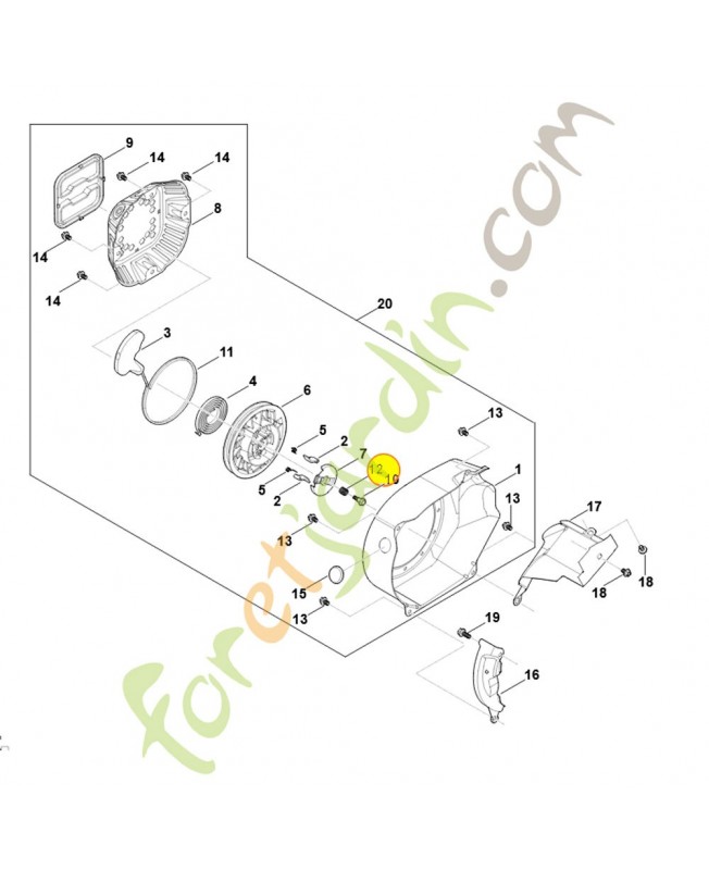 Ressort de rappel 0004-195-1601. Pièce détachée Stihl / Vicking Ressort de rappel 0004-195-1601. Pièce détachée Stihl / Vicking
