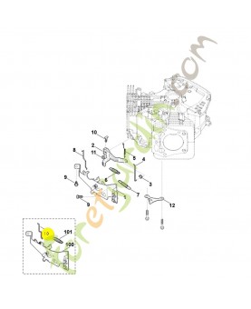 Tringlerie de volet de démarrage 0004-185-1502. Pièce détachée Stihl / Vicking