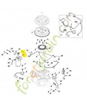 Démarreur électrique 0004-600-3802. Pièce détachée Stihl / Vicking