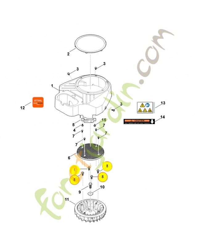 Vis 0004-951-9733. Pièce détachée Stihl / Vicking