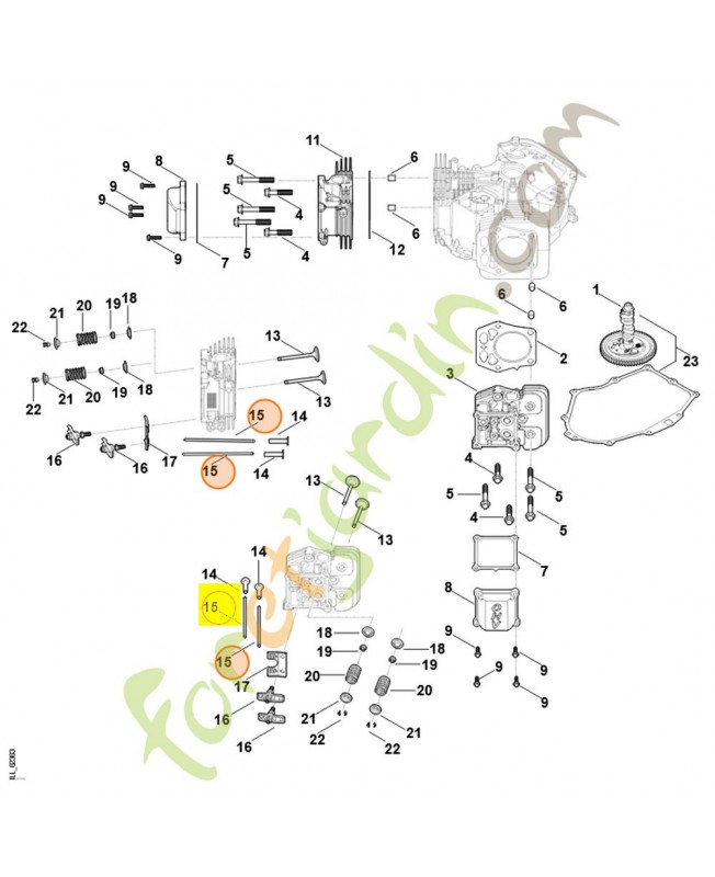 Poussoir de culbuteur 0004-038-2604. Pièce détachée Stihl / Vicking Poussoir de culbuteur 0004-038-2604. Pièce détachée Stihl / Vicking