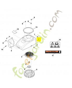 Recouvrement 0004-080-0402. Pièce détachée Stihl / Vicking