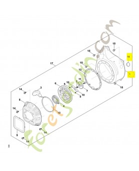 Carter de ventilateur 0004-084-1002. Pièce détachée Stihl / Vicking