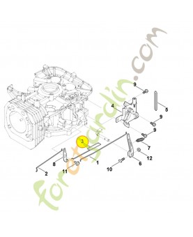 Tringlerie de volet de démarrage 0004-185-1501. Pièce détachée Stihl / Vicking