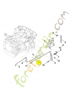 Levier de commande de régulateur 0004-104-0501. Pièce détachée Stihl / Vicking