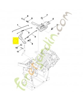 Levier de régulateur 0004-104-0601. Pièce détachée Stihl / Vicking