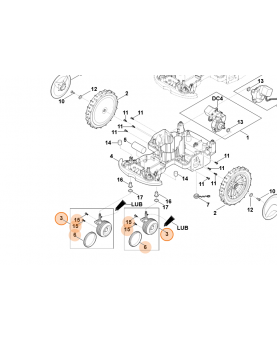 Roue avant Stihl ref. 6301-700-0411