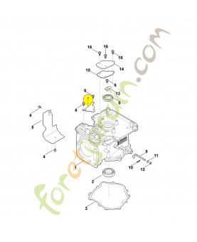 Déflecteur en tôle 0004-028-7301. Pièce détachée Stihl / Vicking