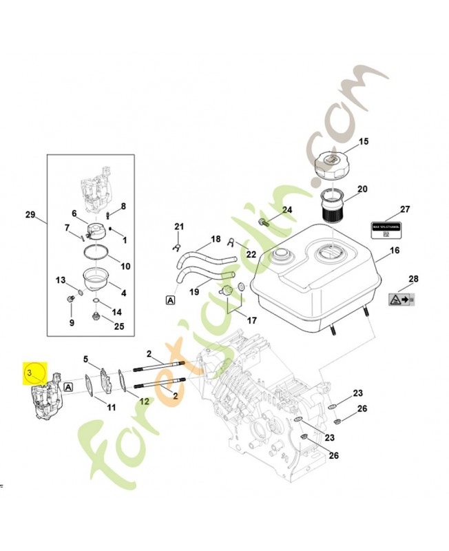 Carburateur 0004-120-0608. Pièce détachée Stihl / Vicking Carburateur 0004-120-0608. Pièce détachée Stihl / Vicking