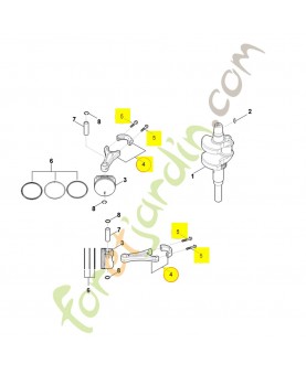 Bielle 0004-030-1205. Pièce détachée Stihl / Vicking