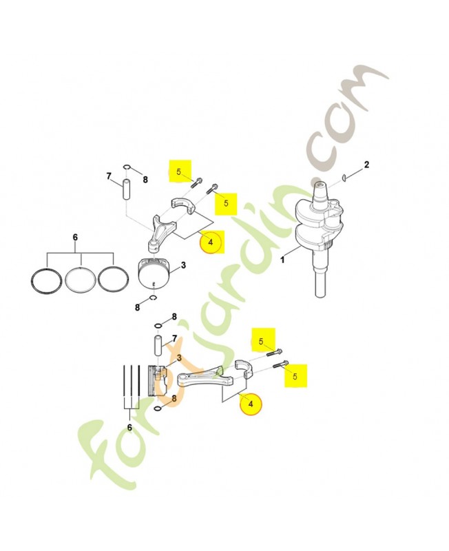 Bielle 0004-030-1205. Pièce détachée Stihl / Vicking