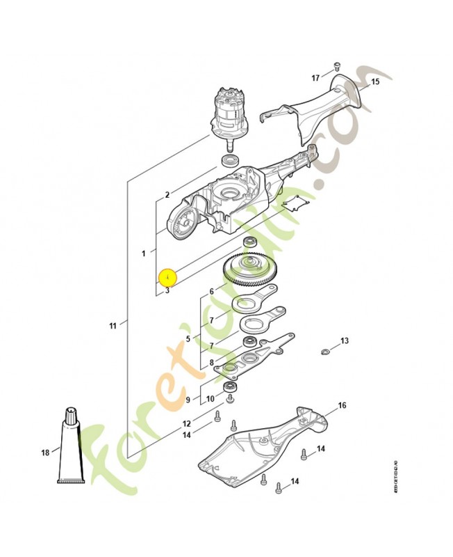 Tôle de butée 4859-642-4800. Pièce de rechange Sithl / Vicking