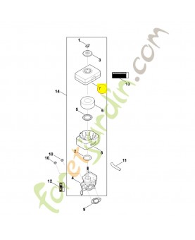 Recouvrement 0004-124-3300. Pièce détachée Stihl / Vicking