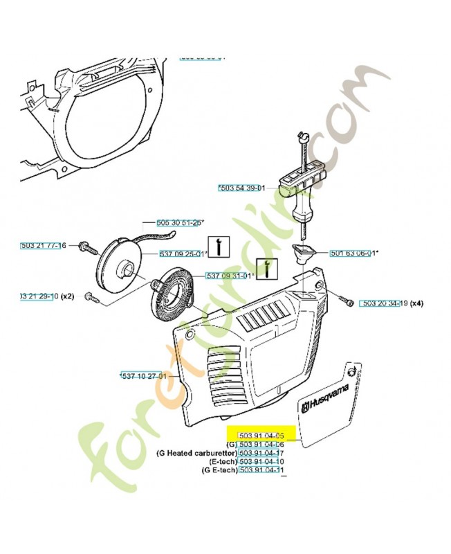 AUTOCOLLANT 503910405. Pièce de rechange Husqvarna