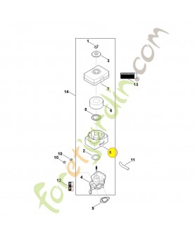 Boîtier de filtre 0004-124-3501. Pièce détachée Stihl / Vicking
