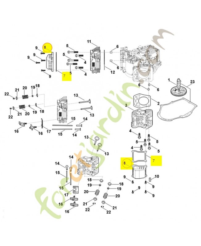 Couvre-soupapes 0004-020-1001. Pièce détachée Stihl / Vicking