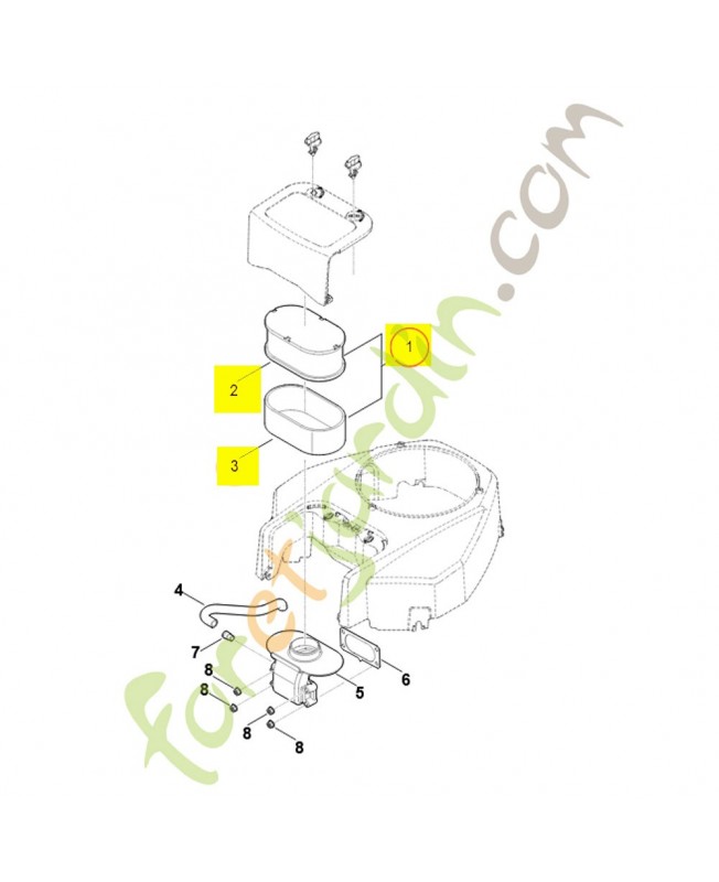 Filtre à air 0004-140-4405. Pièce détachée Stihl / Vicking Filtre à air 0004-140-4405. Pièce détachée Stihl / Vicking