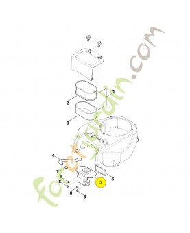 Boîtier de filtre 0004-141-0800. Pièce détachée Stihl / Vicking