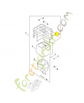 Grille de protection 0004-141-7101. Pièce détachée Stihl / Vicking
