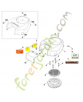 Boulon 0004-148-2505. Pièce détachée Stihl / Vicking