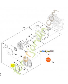 Recouvrement 0004-195-5402. Pièce détachée Stihl / Vicking