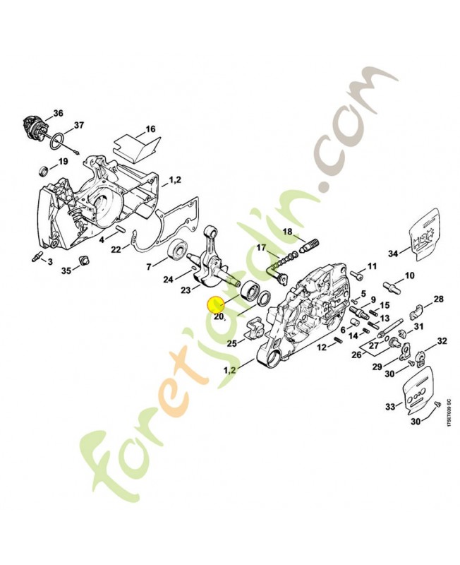Rlt a billes zc4pso 9523-003-4275. Pièce détachée Stihl  Rlt a billes zc4pso 9523-003-4275. Pièce détachée Stihl