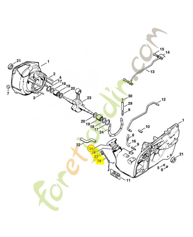 Bouchon réservoir complet 1107-350-0500. Pièce détachée Stihl / Vicking 