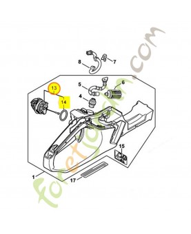 Bouchon de réservoir 0000-350-0532. Pièce détachée Stihl / Vicking