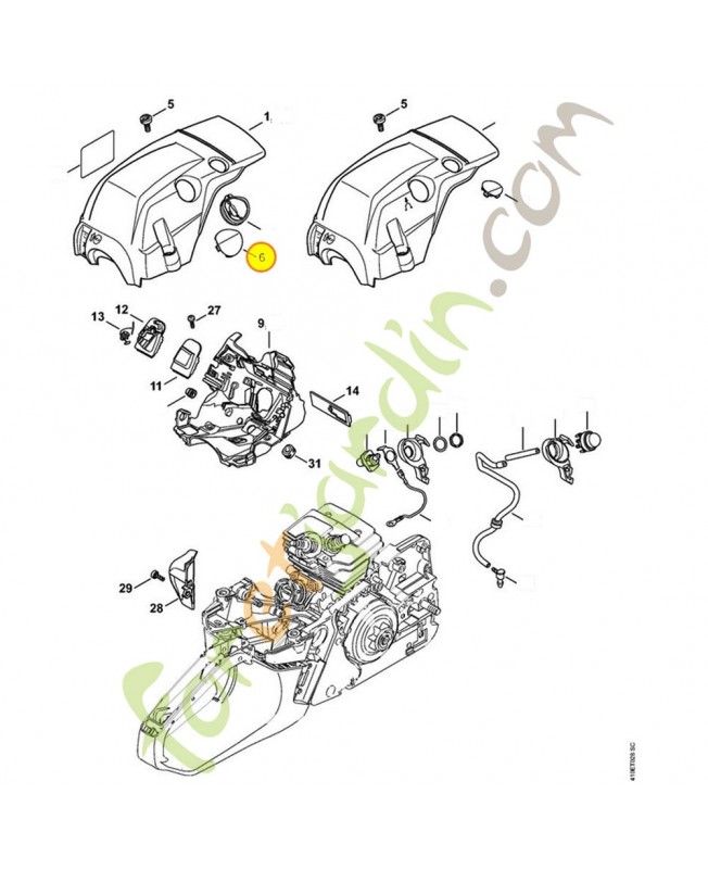 Capuchon 1143-084-7100. Pièce détachée Stihl / Vicking