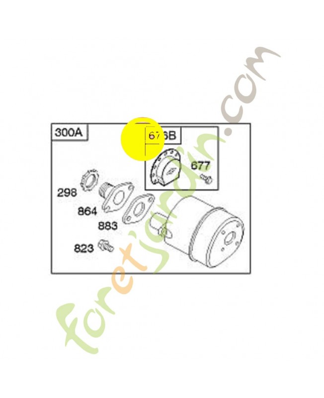 395700 Déflecteur silencieux 0003-000-0139. Pièce de rechange pour moteur thermique Briggs et Straton