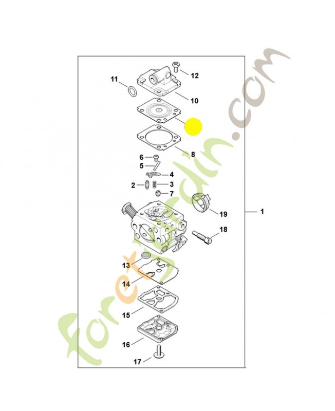 Membrane de réglage 1130-121-4701. Pièce de rechange Sithl / Vicking