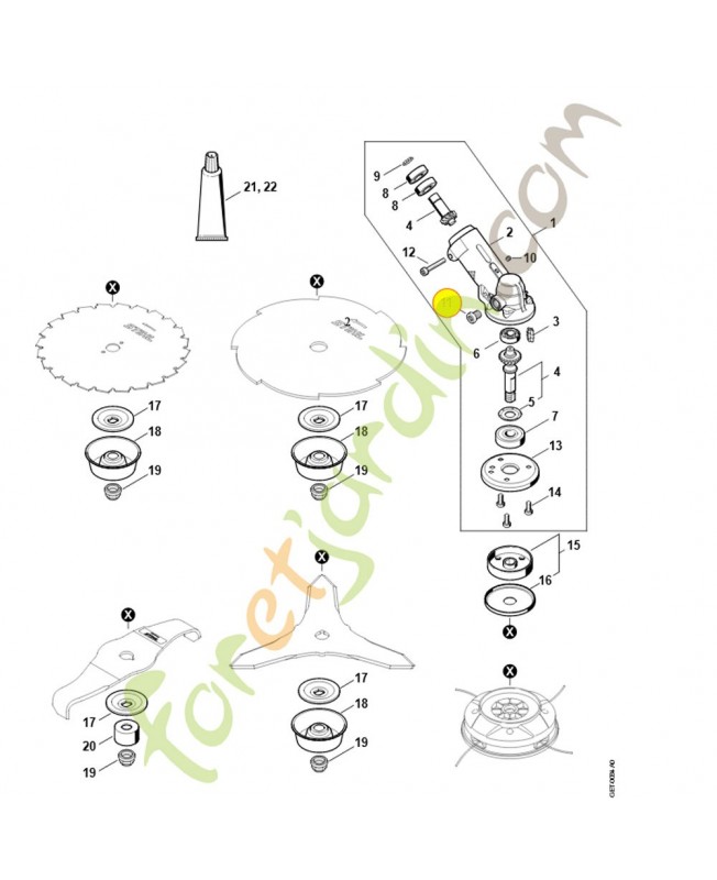 Bouchon fileté 4148-641-6500. Pièce détachée Stihl / Vicking