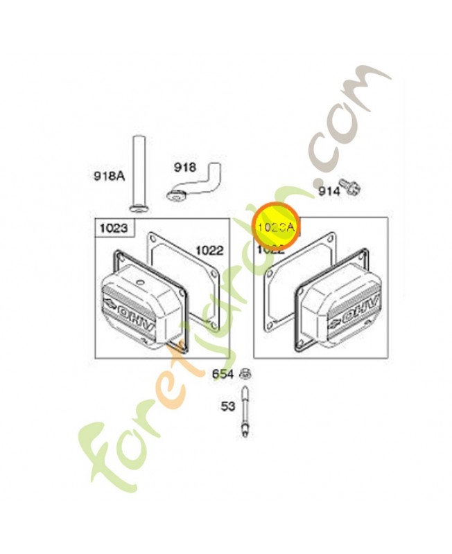 499600 Cache culbuteur 0003-000-0377. Pièce de rechange pour moteur thermique Briggs et Straton