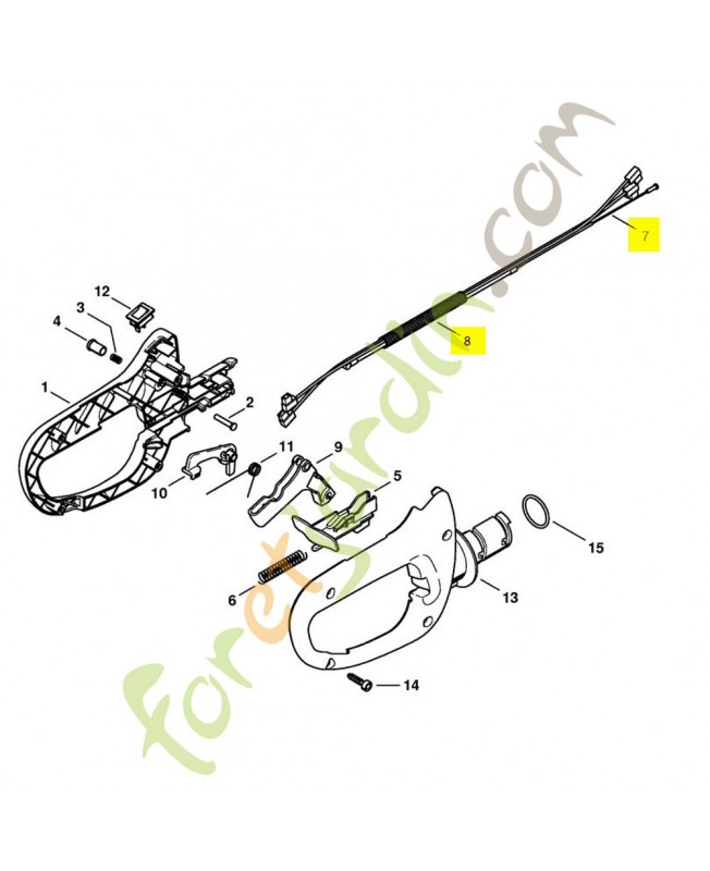 Cable de commande des gaz 4237-180-1102. Pièce de rechange Sithl / Vicking